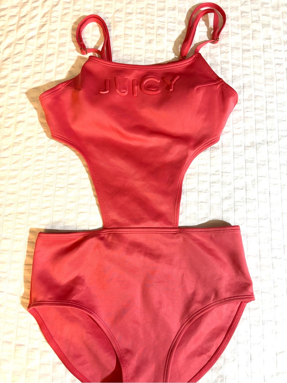 Juicy Couture Coral Pink Cutout One-Piece Swimsuit